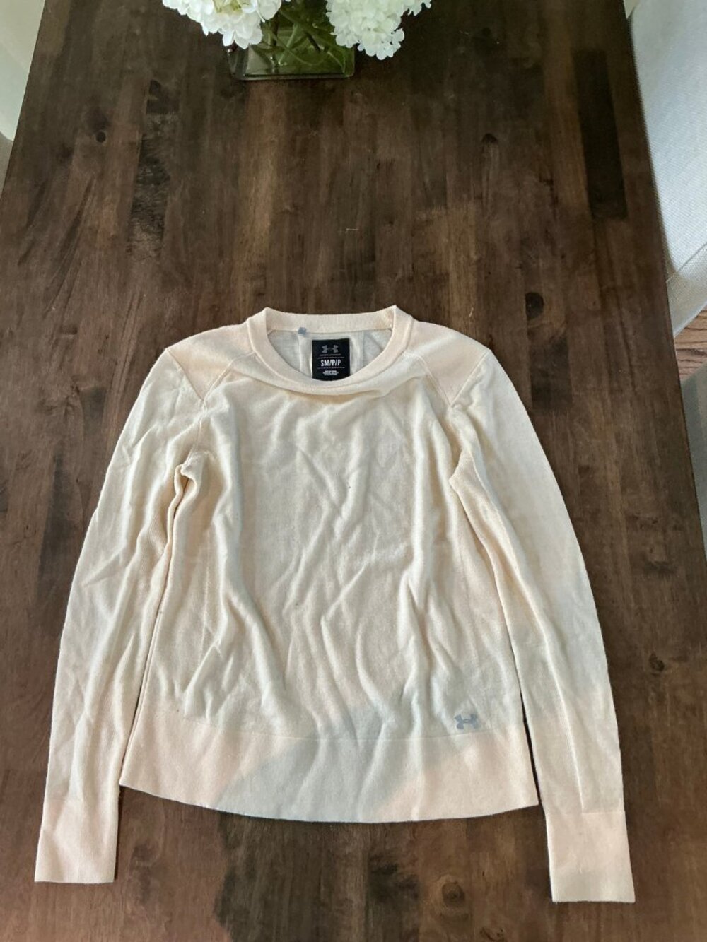 Under Armour Beige Knit Long Sleeve Top Size S